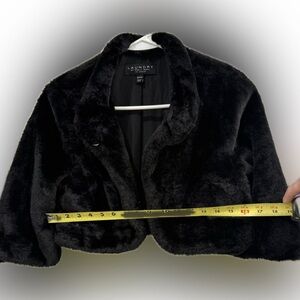 Laundry By Shelli Segal Dark Gray Teddy Jacket